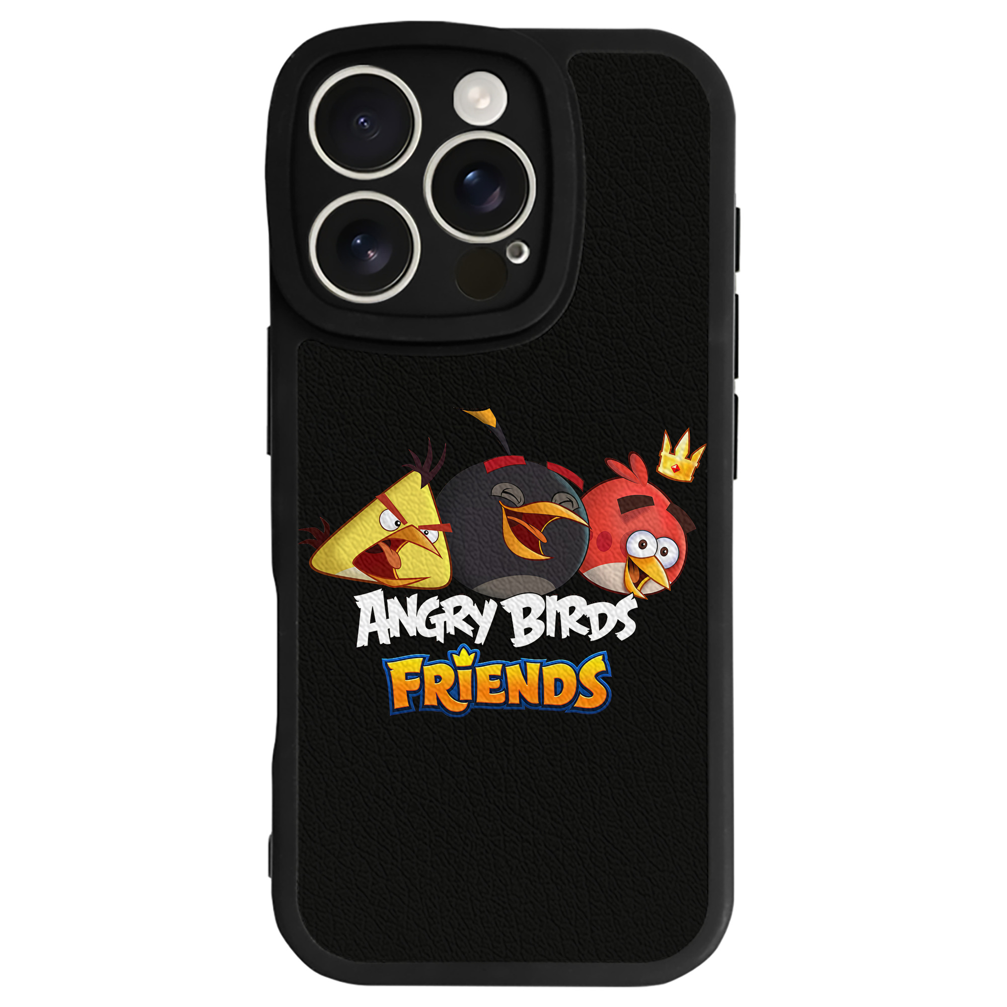 （画像用） Angry Birds アングリーバード 【iPhone 16シリーズ対応】シリコンスマホケース（レザー調） 材質：シリコン